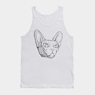 Evil Cat Ink Sketch Tank Top